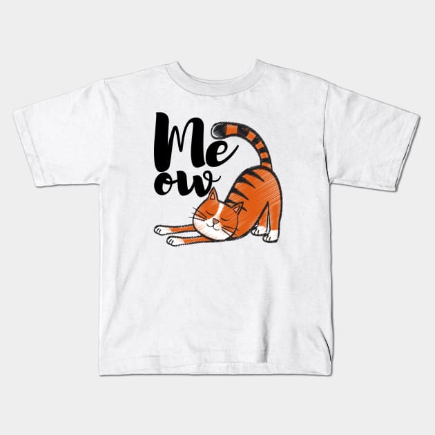 Kitty Meow Kids T-Shirt by François Belchior